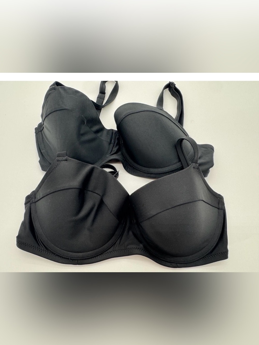 Aerie Black Bikini Swim Tops Women's 34D Underwire Lot of Two